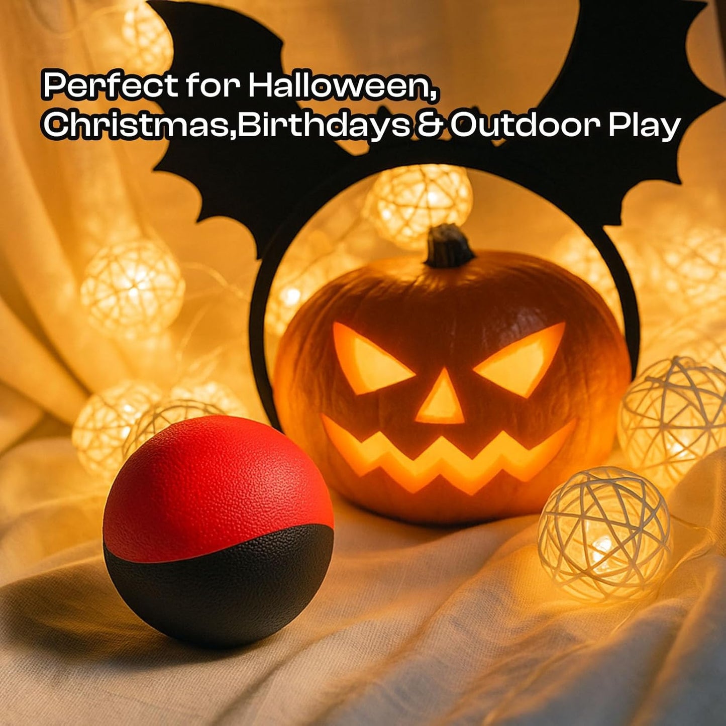 Interactive Squeaky Dog Toys Balls – Durable Rubber Dog Toy for Aggressive Chewers,High Bounce Dog Ball & Floating Fetch Ball,Indestructible Chew Toy for Medium & Large Dogs