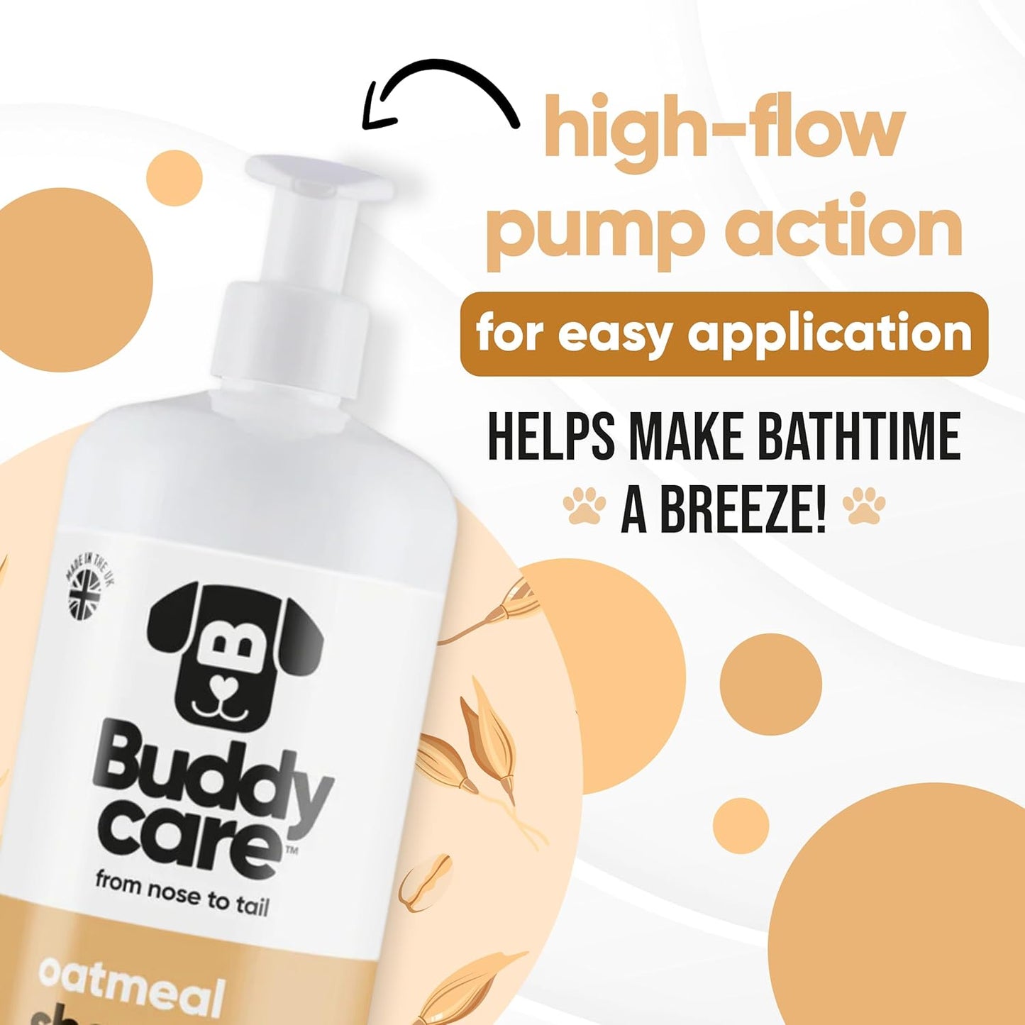 Oatmeal Dog Shampoo for Smelly Dogs (33.8oz) - Hypoallergenic & Itch Relief Formula, Gentle on Sensitive Skin, Includes Dog Shampoo and Conditioner - Essential Dog Grooming Supplies