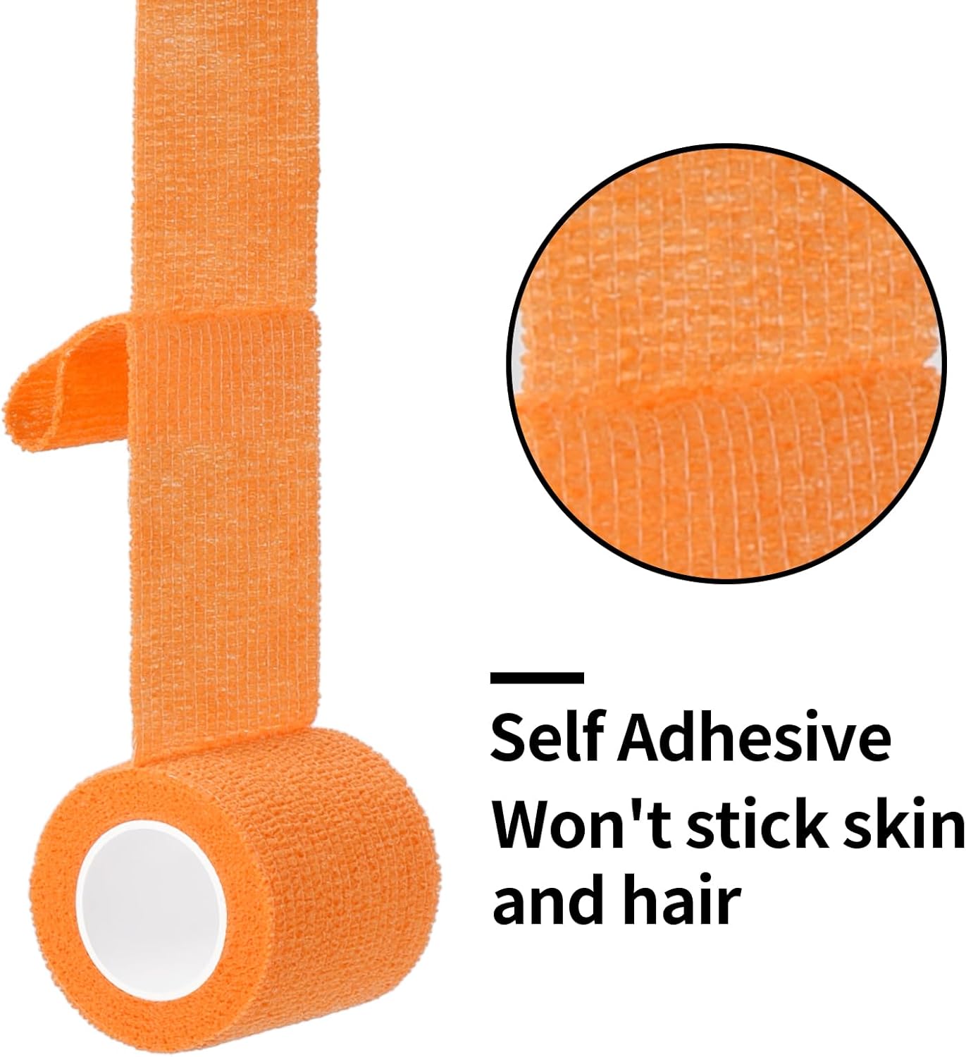 Self Adhesive Bandage Wraps 2 Inch x 5 Yards Athletic Tape Elastic Bandage Wrap for Wrist Ankle Finger Sports Tape Pet Vet Wrap for Dogs Breathable Cohesive Bandage, 12 Pack