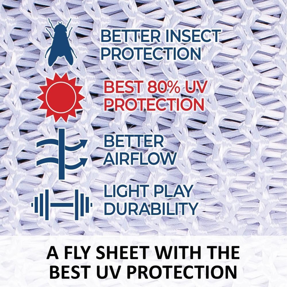 Schneiders Soft Interlock Mesh II Horse Fly Sheets | Superior UV & Insect Protection | Versatile Euro Fit Option | Reflective Safety Design