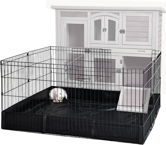 GUTINNEEN Rabbit Pet Playpen Bunny Run Extension Indoor Small Animal Pen (Playpen Only)