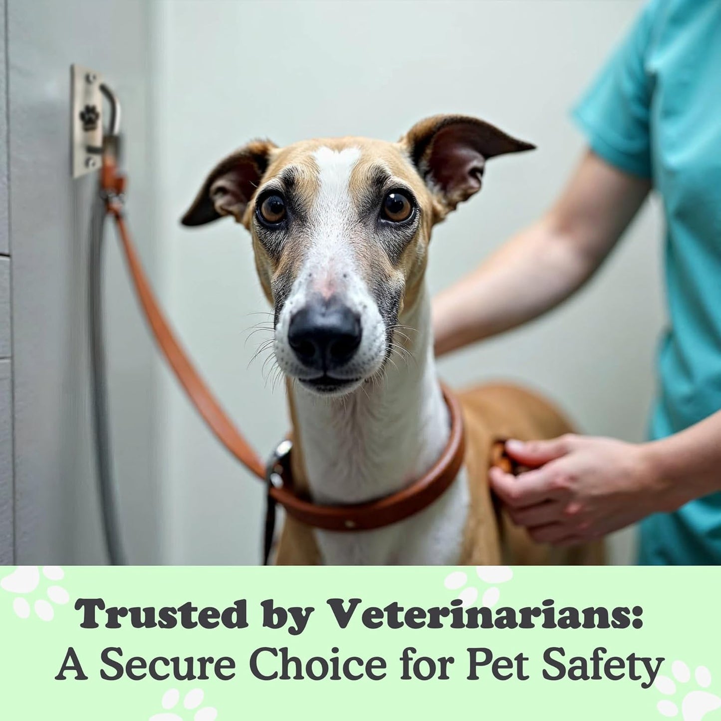 Canine Hitch- Secure Dog Leash Parking Mounted Indoor – Outdoor Wall Hook - Tie Out Stainless Steel Practical Lead Management for Home & Business, Standard Size 6 Pack