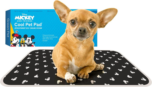The Green Pet Shop Cool Pet Pad - Extra Small, Disney’s Mickey & Minnie Mouse - Self-Cooling, Pressure Activated Mat for Dogs & Cats from 0-8 lbs - Non-Toxic Gel, No Water Needed