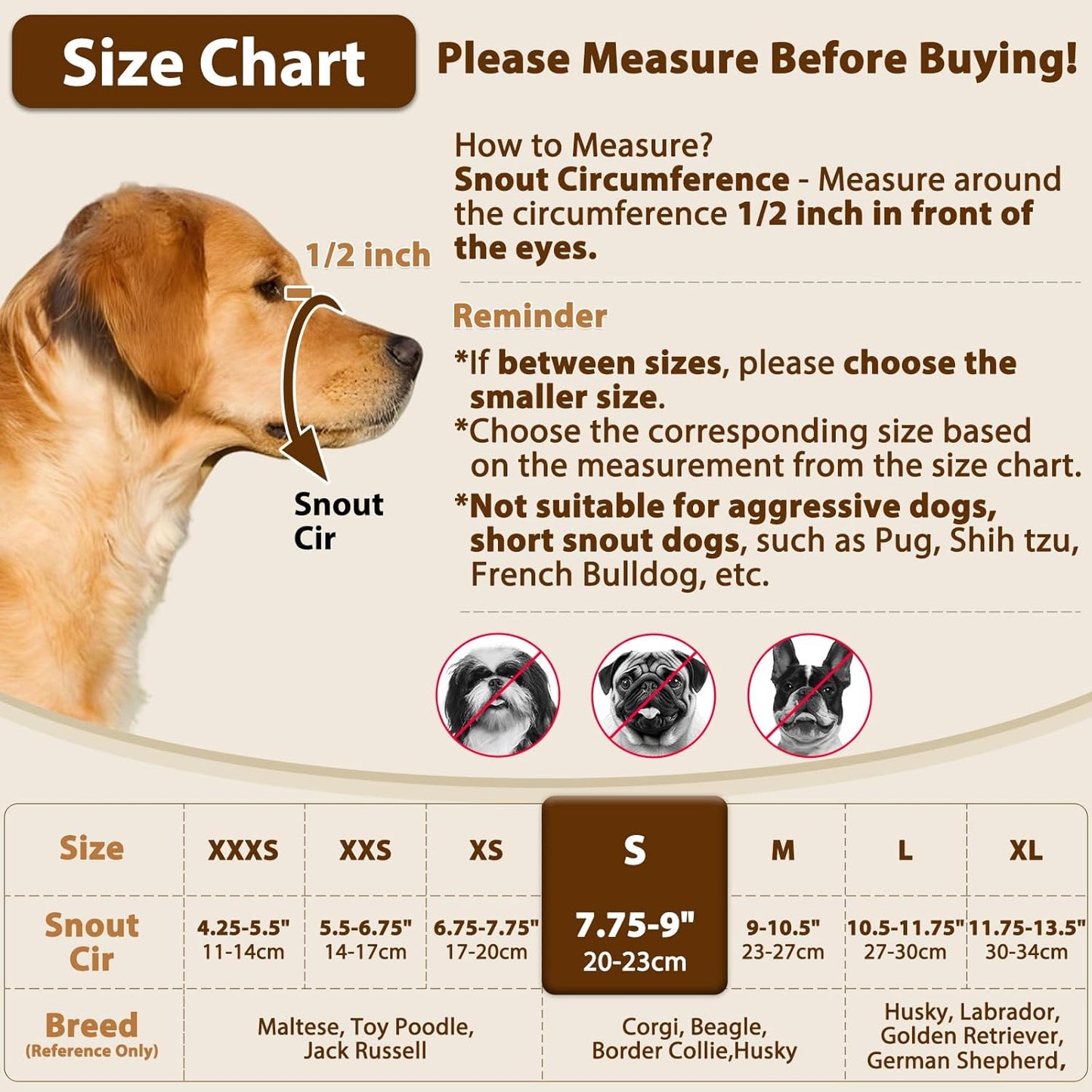 Crazy Felix Nylon Dog Muzzle for Small Medium Large Dogs Dachshund Beagle Poodle Labrador, Air Mesh Breathable and Drinkable Pet Mouth Guard for Anti-Biting Chewing Scavenging(S, Blue)