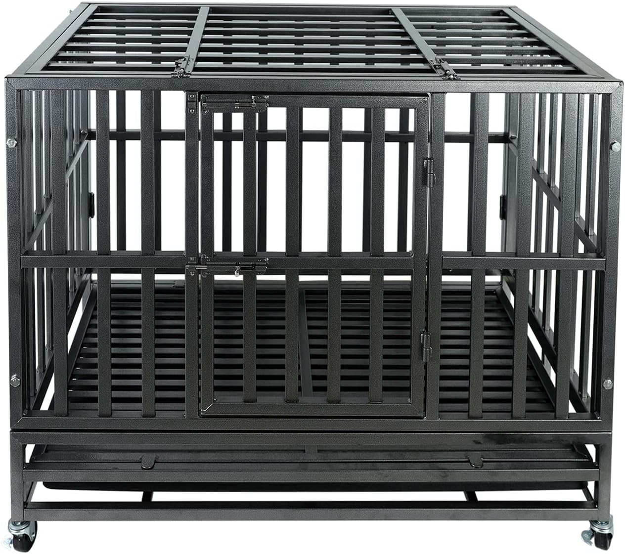 37Inch Heavy Duty Dog Cage Kennel Strong Metal Dog Cage