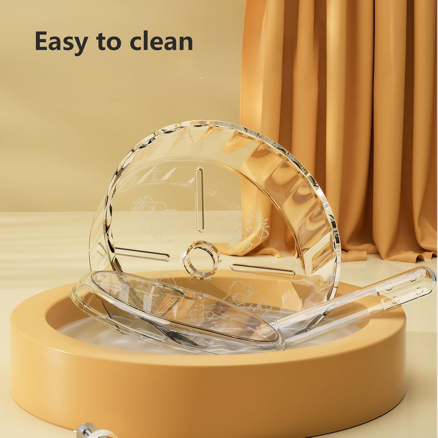 Silent Hamster Wheel – 8.3 Inch Syrian Hamster Running Wheel, Anti-Skid & Height Adjustable, Easy to Clean (8.3inch)