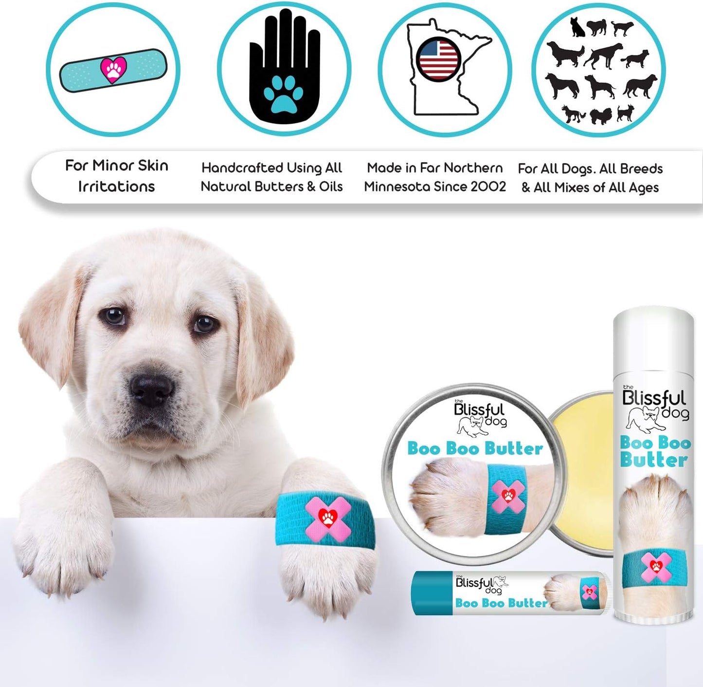 The Blissful Dog Mixed Breed Boo Butter, 2 oz