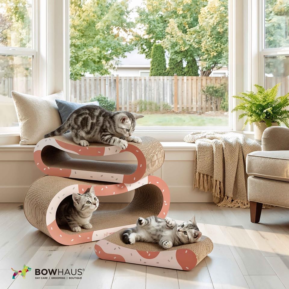 BOWHAUS 3 in 1 Cat Scratch Board, Cat Scratcher Lounger - Image 5