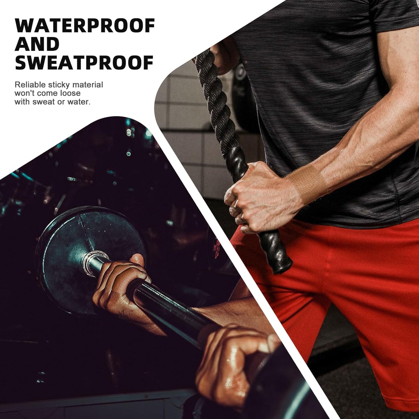 OK TAPE Self Adherent Cohesive Bandages Wrap - 6Packs, 4" x 5 Yards, Non-Woven Self Adhesive Bandage Wrap for Thumb, Finger, Wrist, Ankle, Vet Wrap Bandages Tape (Black)