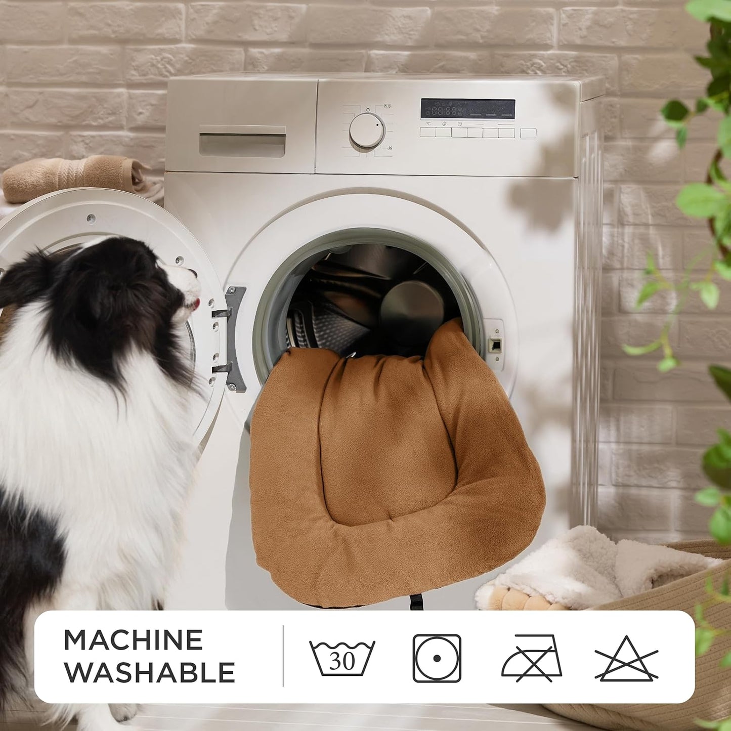 Bedsure Washable Dog Crate Pad for Large Dogs, Anti-Slip Puppy Kennel Dog Bed for Crate - Ultra Soft Fleece Flat Thin Pet Mat (Not Chew Proof), Brown 35"x22"