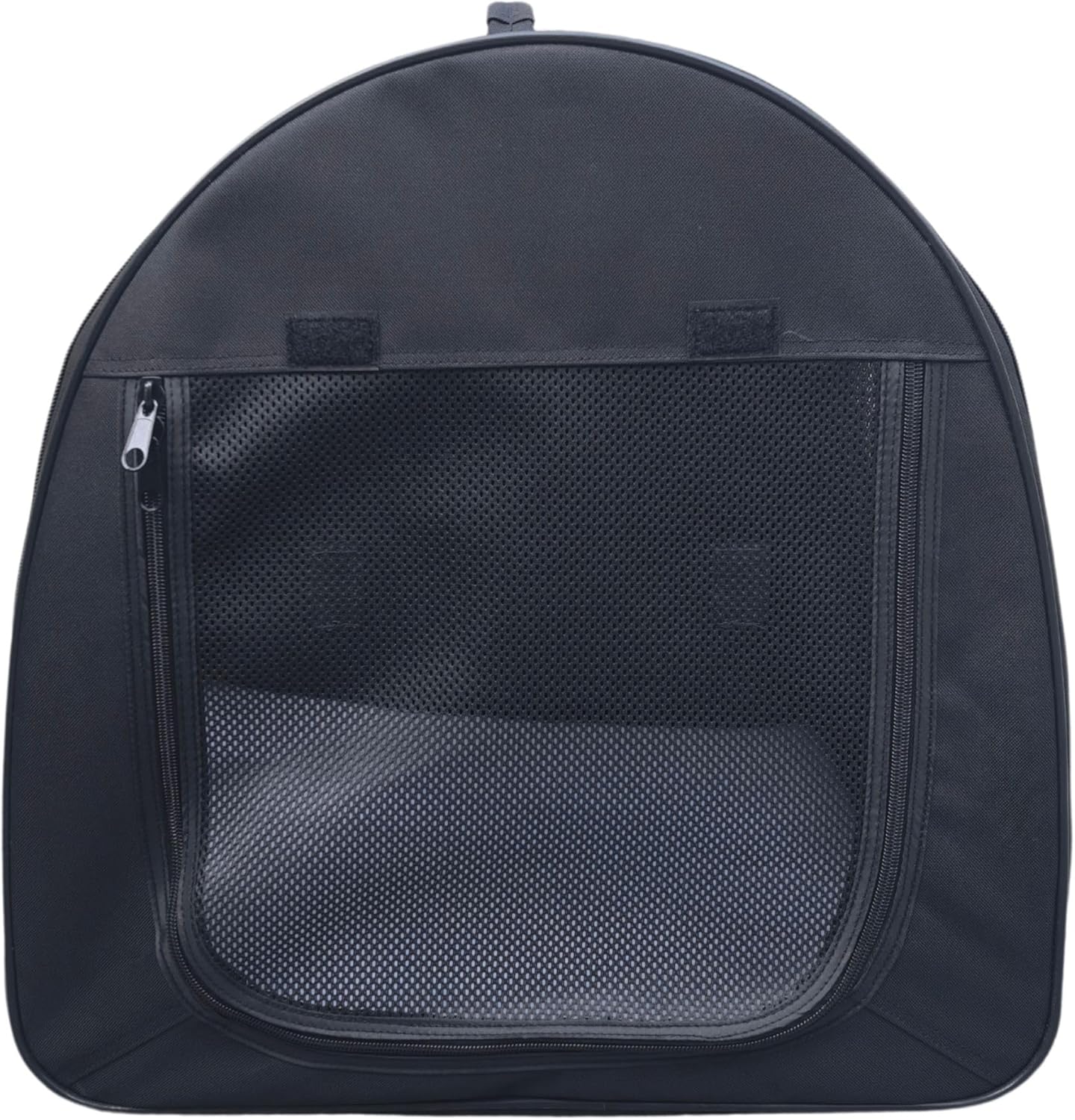 Fabric Portable Pet Kennel/Shelter, Single, Black 20"x20"x19.5" - Car Seat-Belt Fixture Included