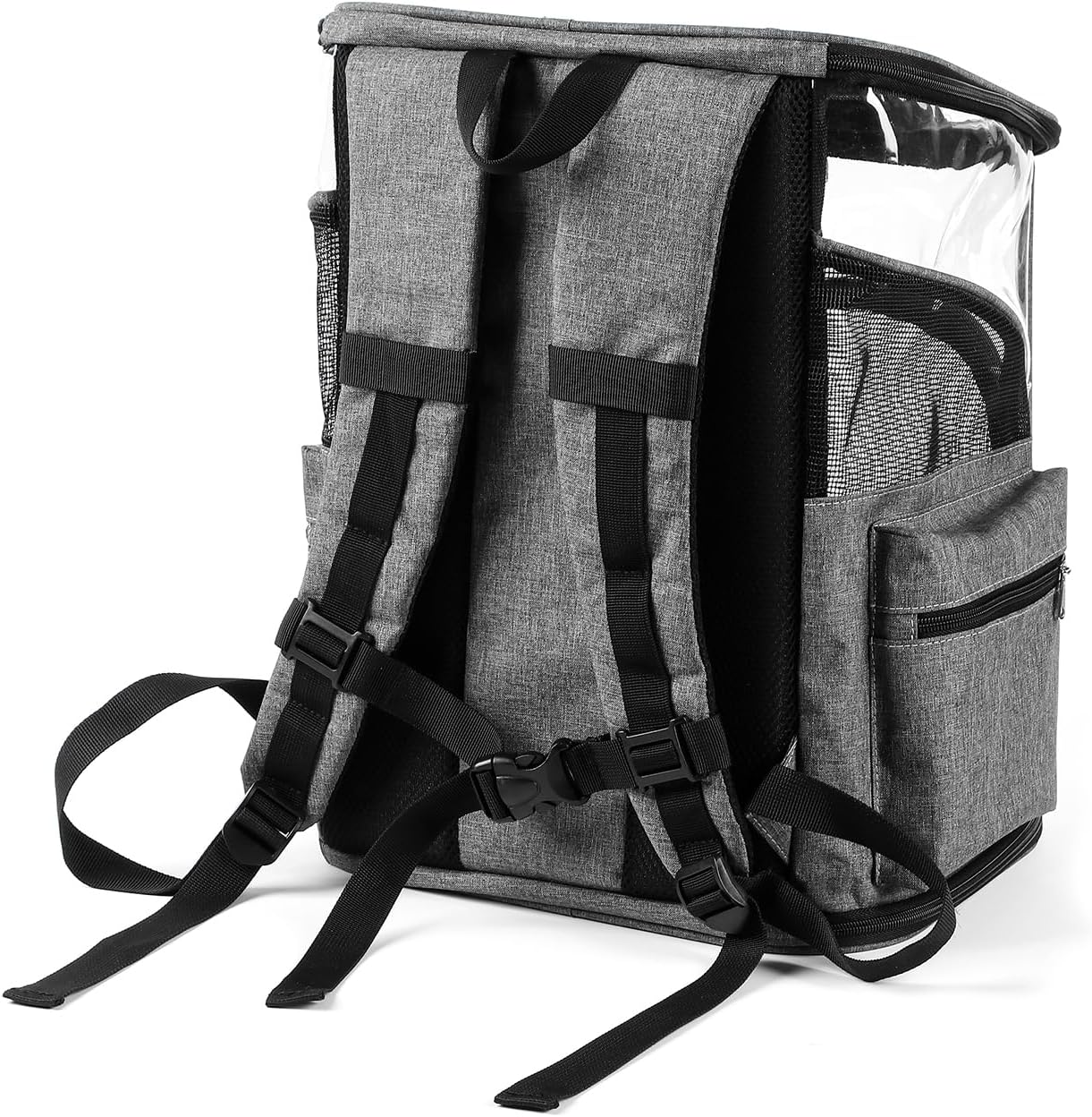 Cat Carriers Dog Carrier Pet for Small Medium Cats Dogs Puppies up to 25 Lbs, TSA Airline Approved Soft Sided, Collapsible Travel Puppy - Black Grey (L: 15.8" LX12.6 WX19.7 H, Pink)