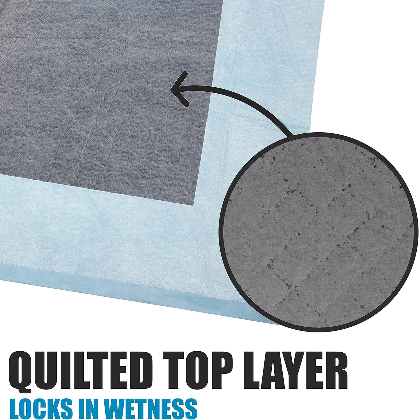 BV Charcoal Puppy Pads XL 40 Count 28"x34" - Leak-Proof Pee Pads for Dogs with 6-Layer Absorbent Design & Built-in Attractant - Dog Pad Extra Large with Charcoal for Odor Control - for Large Dogs