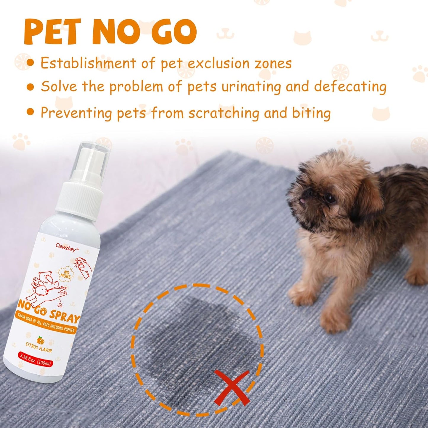 Dog Potty Spray Set, No-Go Spray & Potty Training Spray, Puppy Essentials, Stops Urination & Marking, Indoor and Outdoor Use (3.38 fl oz)