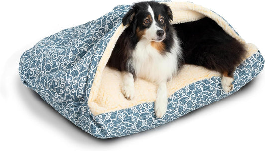 Snoozer Pet Products Luxury Rectangle Cozy Cave, Wag Collection, Small, Ramey Oxford