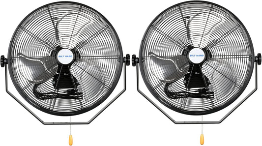 BILT HARD 20 inch Industrial Wall Fan, 4600 CFM, 3-Speeds High Velocity Wall Mount Fan with Sealed Motor, 2 Pack