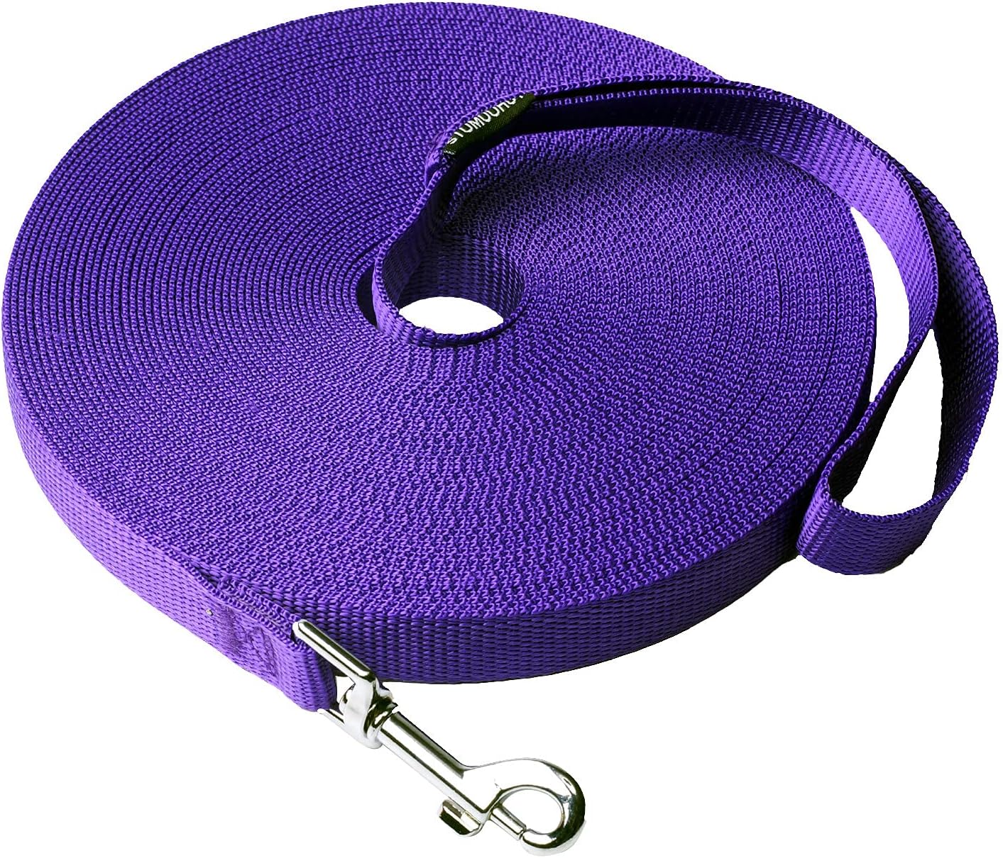Dog/Puppy Obedience Recall Training Agility Lead -15ft 20ft 30ft 40ft 50ft Training Leash - Great for Play, Camping, or Backyard - Purple 50ft