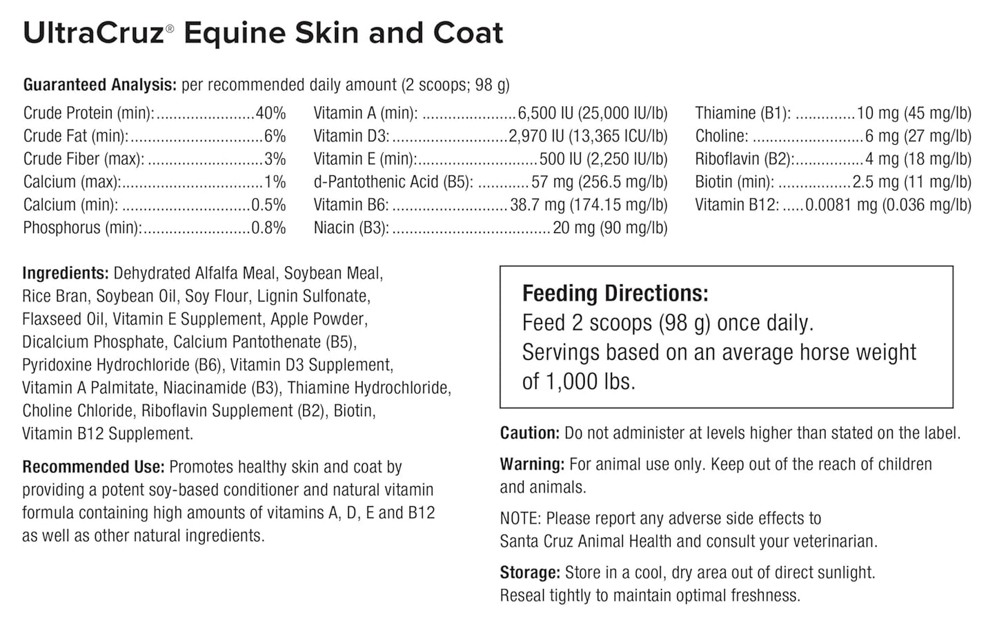 UltraCruz® Equine Skin and Coat Pellet, 25 lb