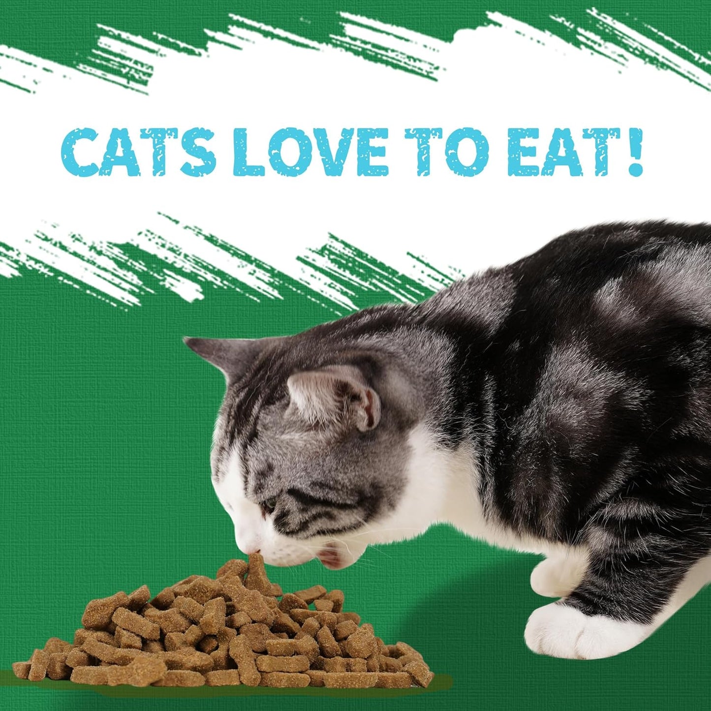 Just Try 16 OZ Kale & Spinach Cat Treats for Indoor Cats, Gluten Free, Low-Calorie Healthy Cat Snacks, Plant-Based Fiber-Rich Natural Chicken Flavor Training Treats