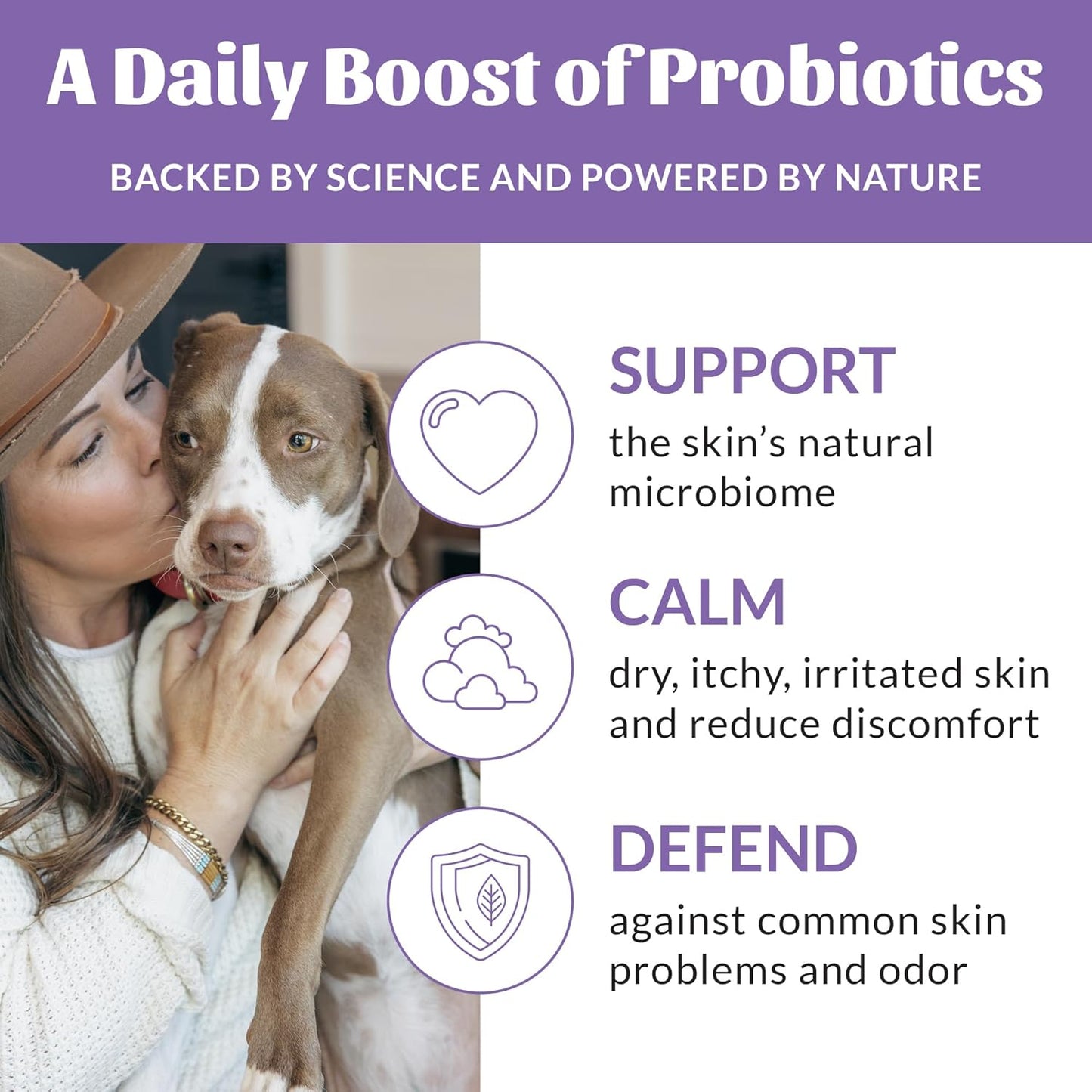 SKOUT'S HONOR Probiotic Pet Deodorizer Spray- Hydrating Daily-Use with Avocado Oil & Omega-3s, Microbiome Friendly Certiified, Paraben & Sulfate-Free, 97% Natural, 8oz, Lavender