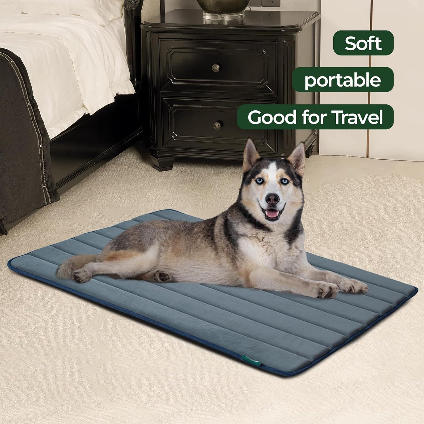 BALANCE Dog Crate Pad, Dog Foam Crate Mat Kennel Pad, Washable Water-Resistant Pet Bed Flat Dogs Cage Mat for X-Large Dogs
