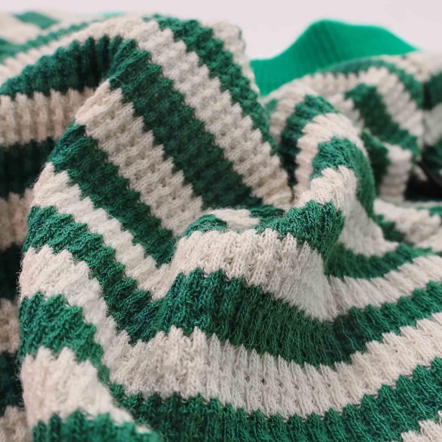 Fitwarm Green and White Striped Dog Pajamas, Waffle Dog Clothes for Small Dogs Girl Boy, Puppy Onesie with Feet, Pet Cat Outfit, XS