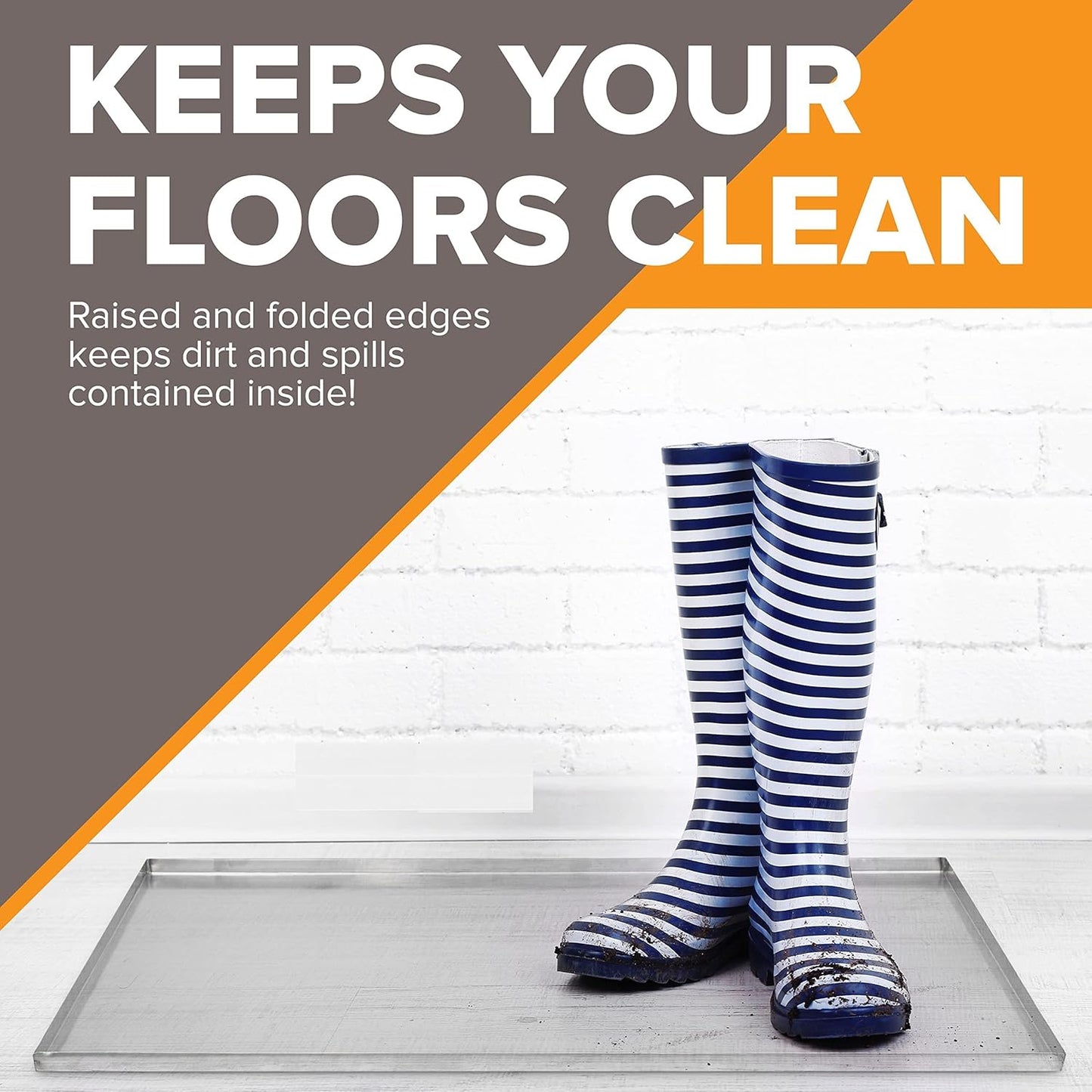 35.5" x 23.25" Metal Replacement Dog Crate Pan Chew Proof Crack Proof Pet Kennel Tray Central Dog Training Crate Pan Pet Supplies, Galvanized, 1" H