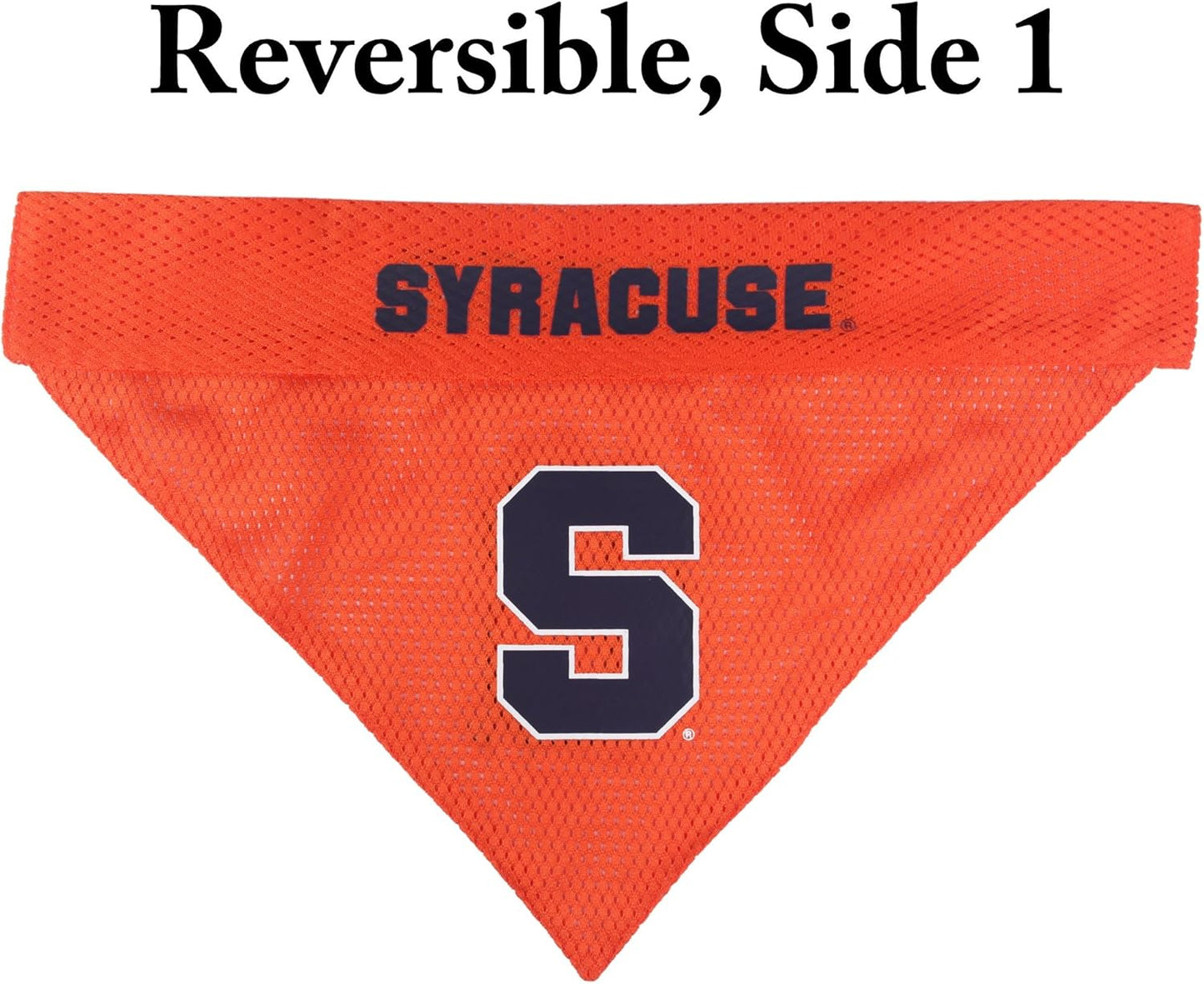Pets First Collegiate Pet Accessories, Reversible Bandana, Syracuse Orange, Large/X-Large