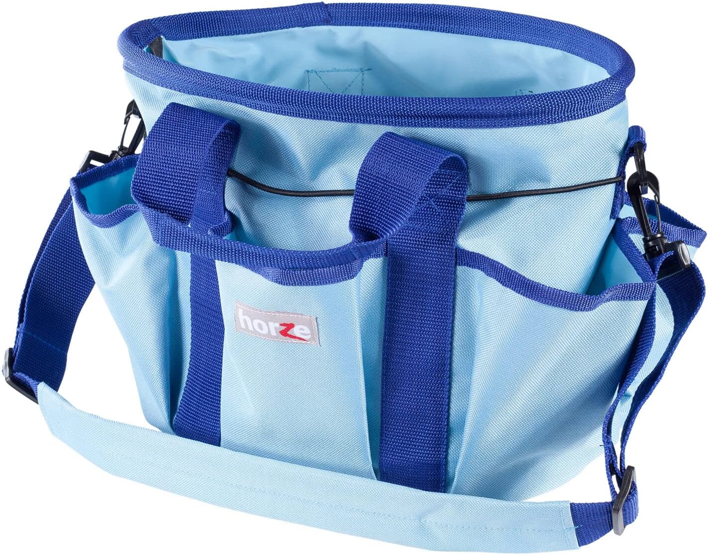 HORZE Grooming Tote Bag for Horses, Dogs with Shoulder Strap and 6 Pockets for Supplies | 12" x 8" x 9"