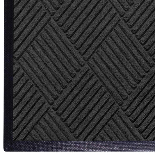 WaterHog Diamond | Commercial-Grade Entrance Mat with Rubber Border – Indoor/Outdoor, Quick Drying, Stain Resistant Door Mat (Charcoal, 3' x 5')