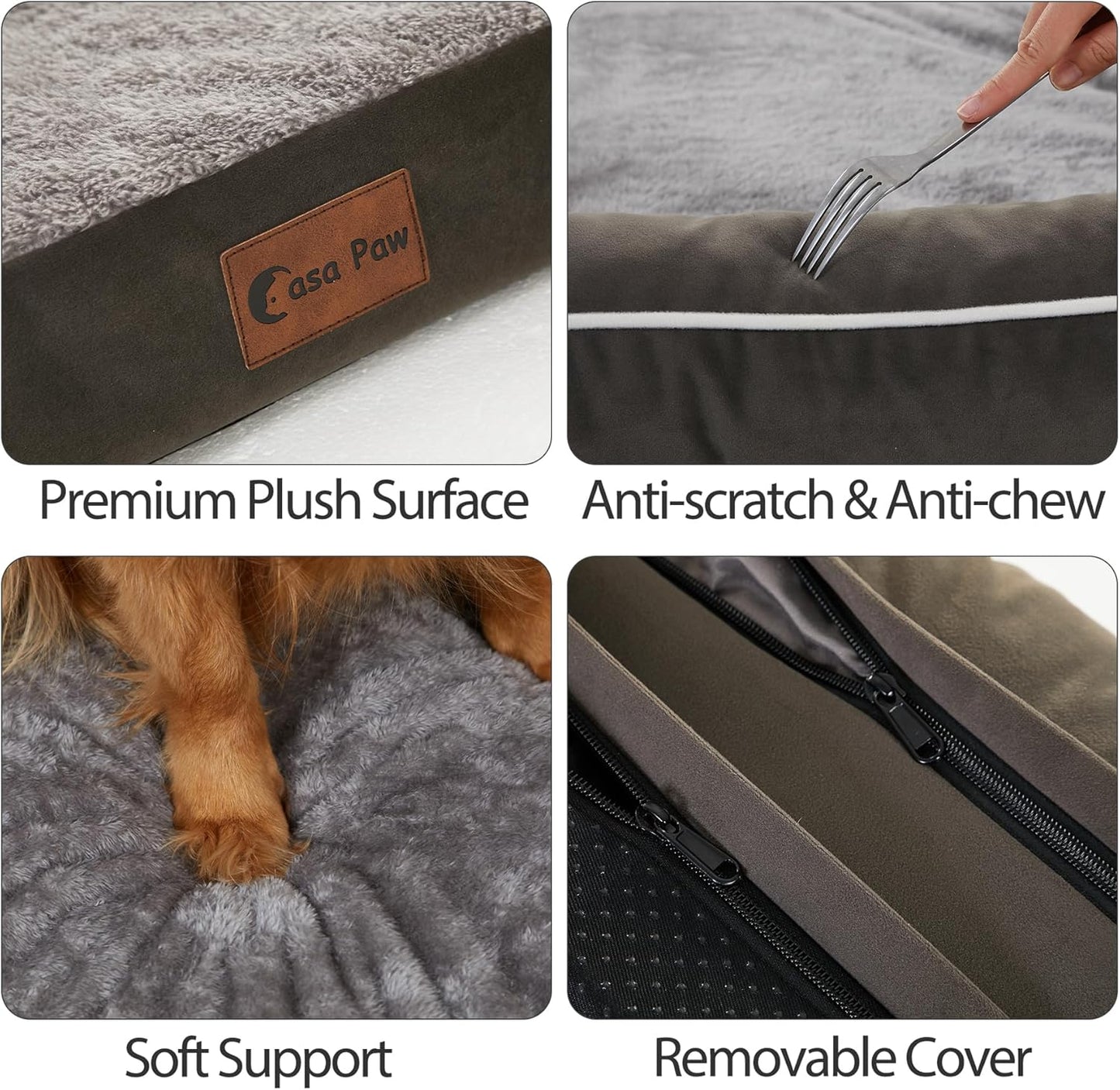 XXL Dogs Bed with Bolsters, Waterproof Dog Beds for Extra Large Dogs, Memory Foam Orthopedic Dog Bed with Removable Washable Cover, Nonskid Bottom (XX-Large, Dark Green)