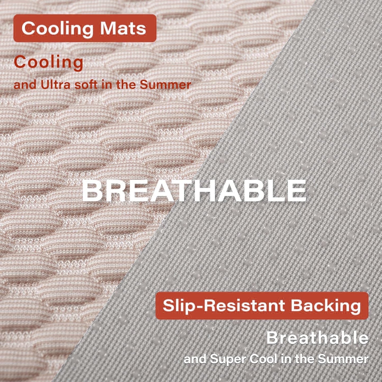 MICROCOSMOS Pet Cooling Mat & Sleeping Pad- Breathable Bubble Surface, EZ Clean. Keep Cooling for Pets, Kids and Adults in Summer.(Brown, 59" x 40")
