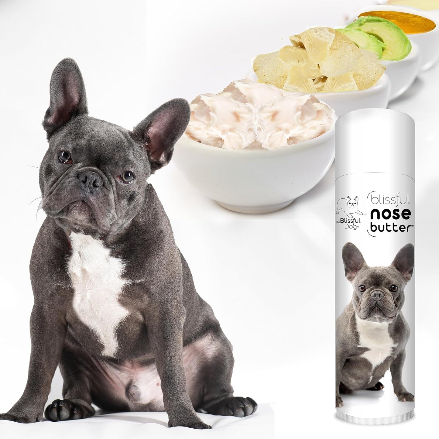 The Blissful Dog Blue French Bulldog Unscented Nose Butter - Dog Nose Butter, 0.50 Ounce