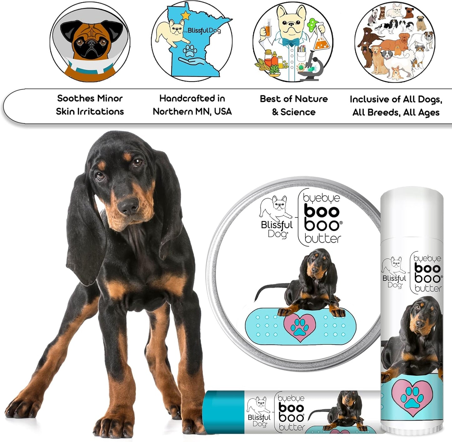 The Blissful Dog Coonhound Boo Boo Butter, 4-Ounce