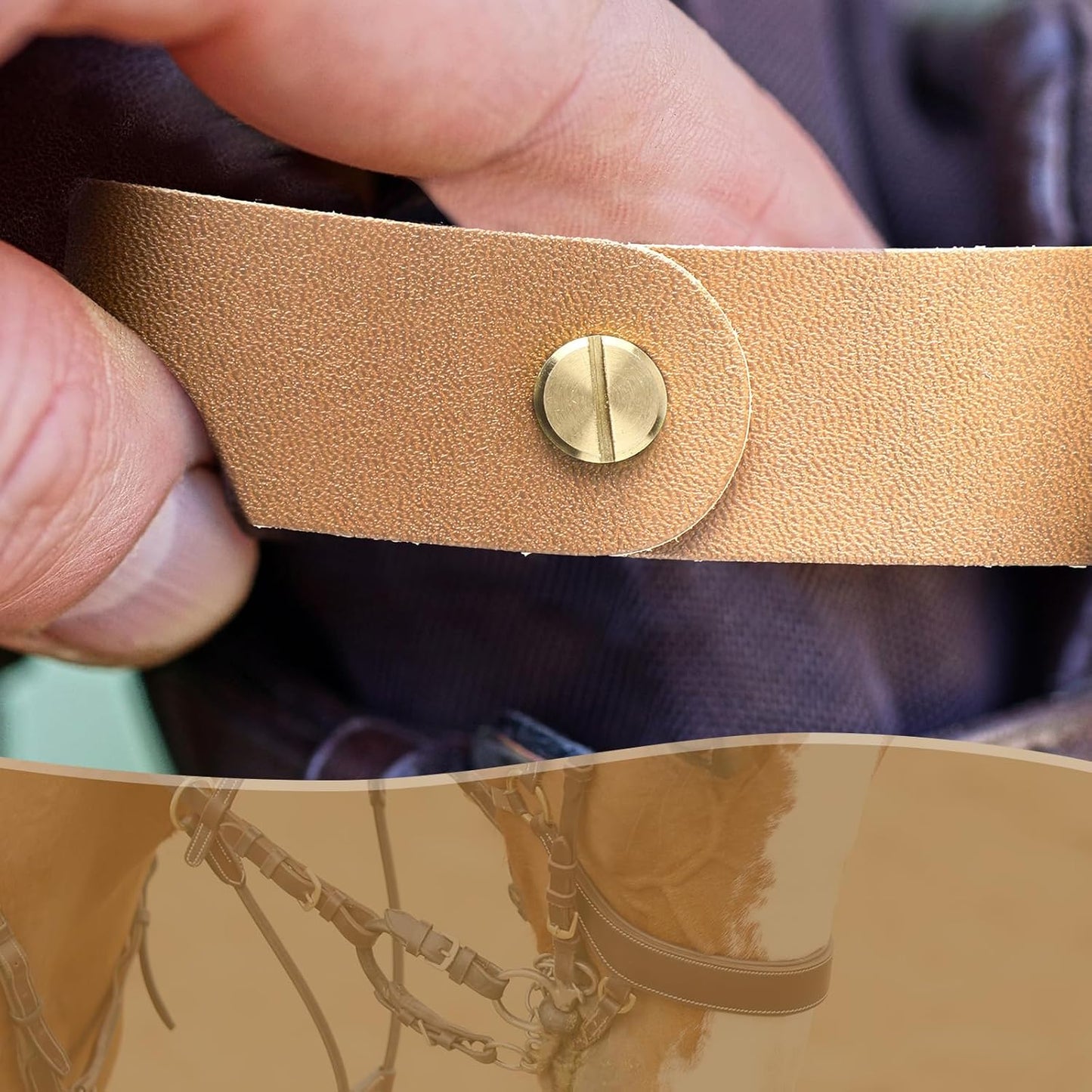 Chunful 6 Pcs Halter Breakaway Replacement Strap Breakaway Halter Replacement Straps Horse Leather