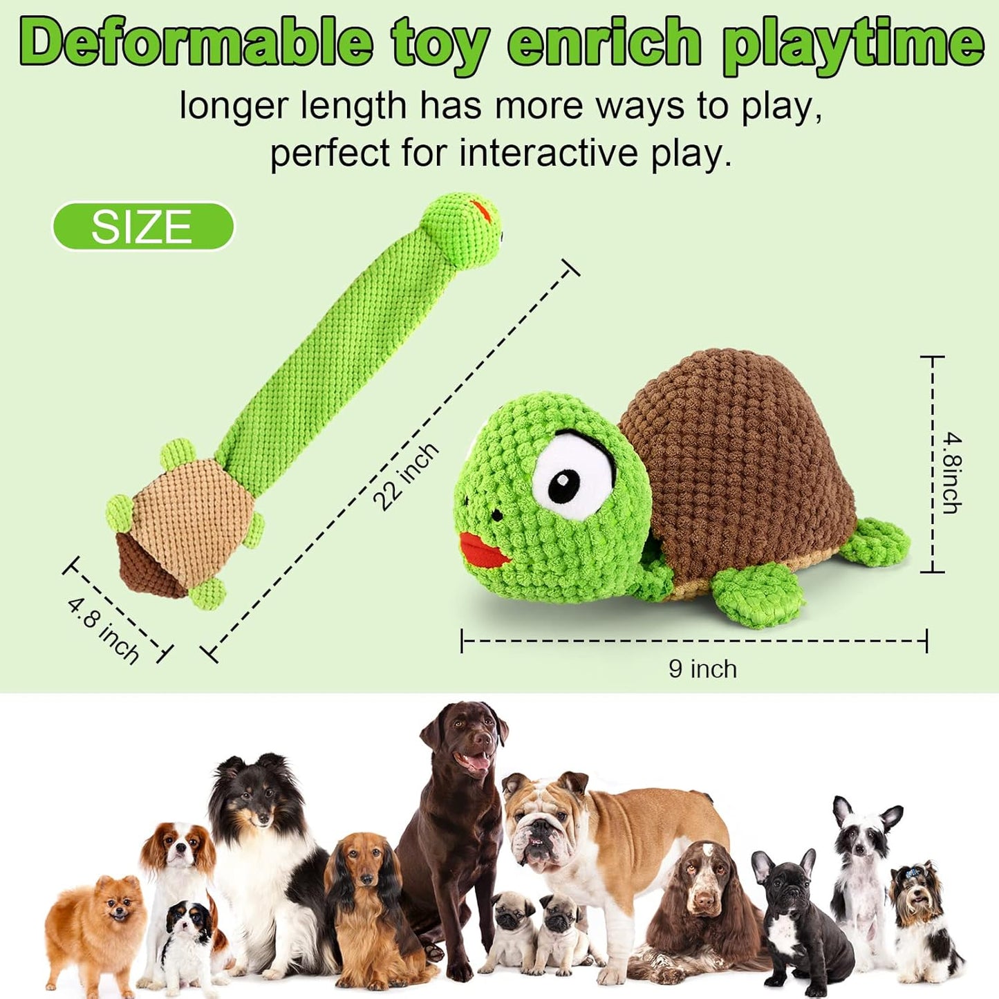 Dog Squeak Toys Dogs Enrichment Treat Dispensing Puzzle Toys Interactive Dog Toys for Large Medium Small Dogs