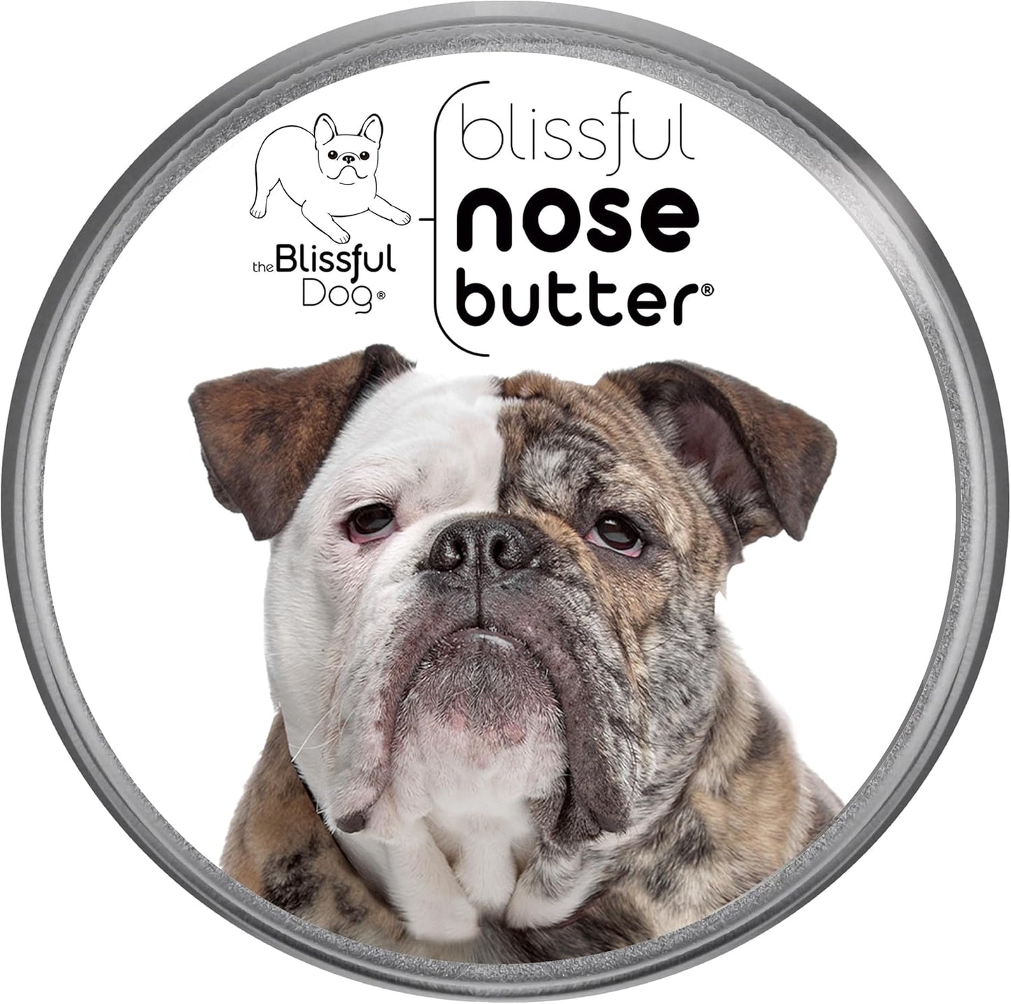 The Blissful Dog Olde English Bulldogge Nose Butter for Dry, Cracked Skin, Lick-Safe Dog Nose Balm with Moisturizing Shea Butter, Almond, Olive, and Essential Oils, Pet Supplies, Uncented, 2 oz.