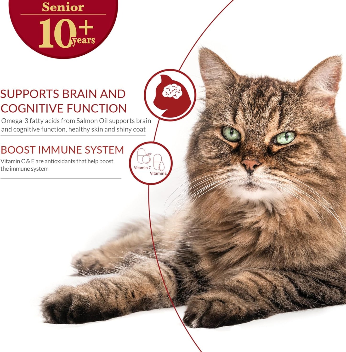 INABA Churu Bisque for Cats Senior 10+, Creamy Purée Side Dish Pouch, 1.4 Ounces per Pouch, 12 Pouches Total, Tuna with Salmon Recipe