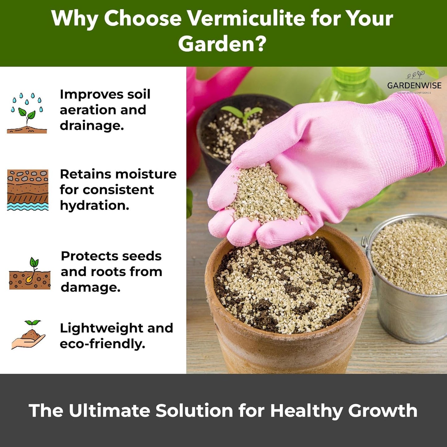 Organic Coarse Vermiculite for Indoor Gardening Plants and Mushrooms – Enhances Soil Aeration, Seed Germination, Rooting Cuttings – Small Packages and Bulk (Vermiculite Grade 4 – Coarse, 20 quarts)