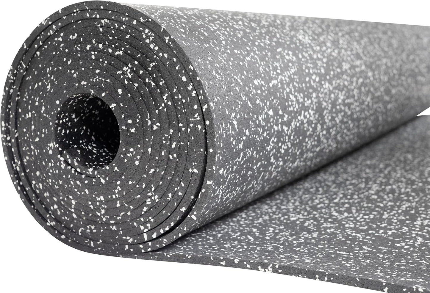 Playsafer Genaflex Rubber Gym Floor Mat, Heavy Duty Commercial Protective Gym Flooring Roll - 8mm Thick (10% Grey, 4' X 4')