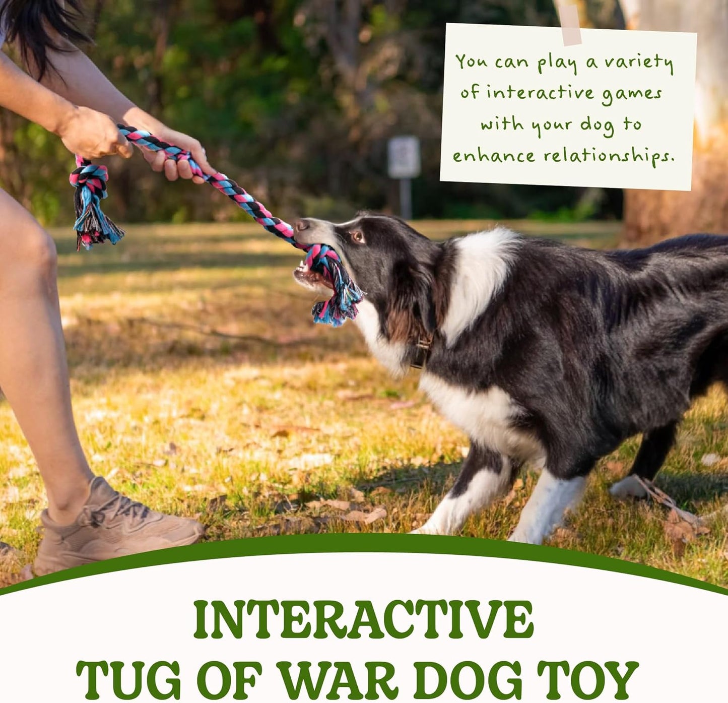 SHARLOVY Dog Rope Toy for for Medium Dogs, Durable Cotton Dog Chew Toys for Aggressive Chewers, Interactive Tug of War Dog Toys for Medium to Large Breed