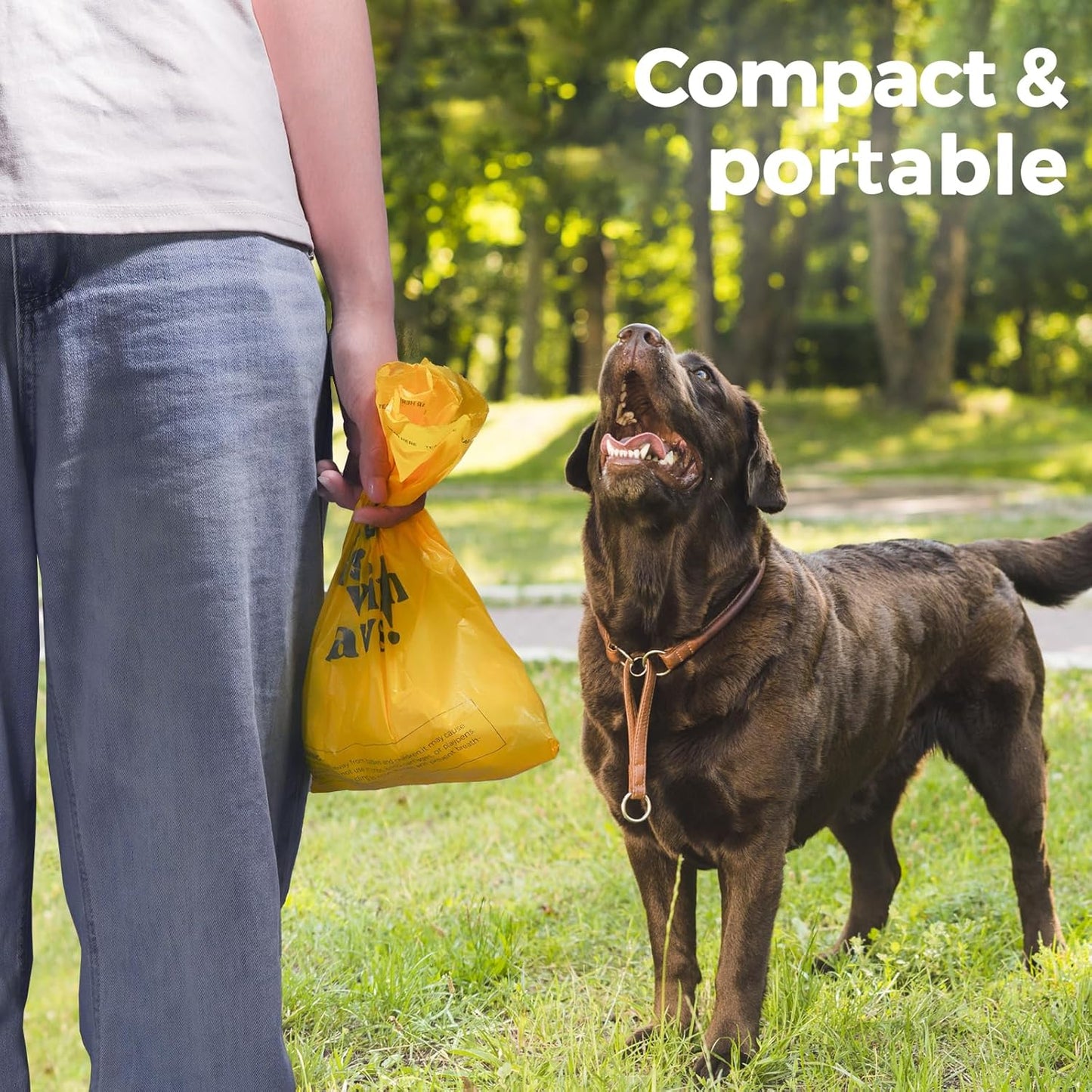 Dog Poop Bags Rolls Biodegradable 100% Leak Proof Thickened Dog Waste Bags - 600 Count 40 Rolls - Cornstarch Based Doggie Poop Bag for Small and Big Dogs(Unscented)