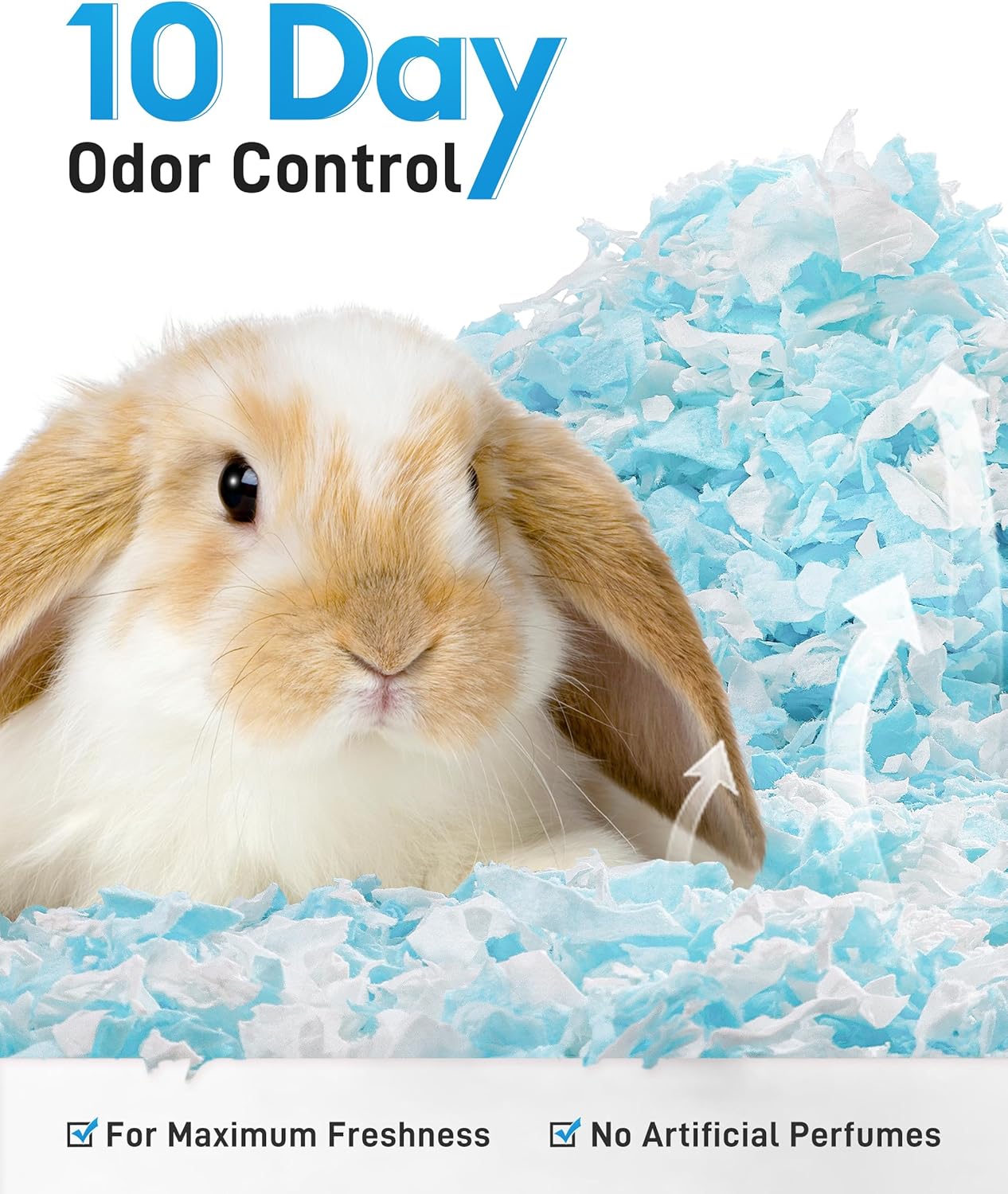 BUCATSTATE Hamster Bedding 70L, 99% Dust-Free Guinea Pig Bedding Odor Control Paper Bedding, Cozy Small Animal Bedding for Rabbit Rat Syrian Dwarf Hamsters Gerbils (Blue)