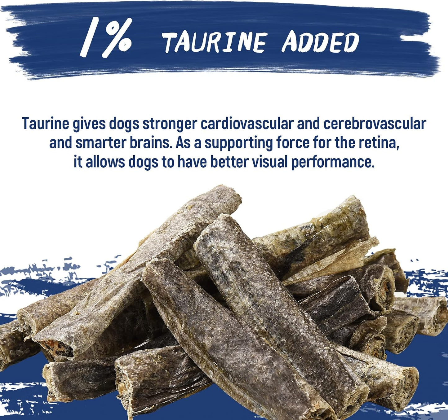 Dog Treats, Cod Skins Dog Treat with Taurine, One-Ingredient Grain-Free Chew Fish Skin Rolls Rich in Omega3, 8 oz