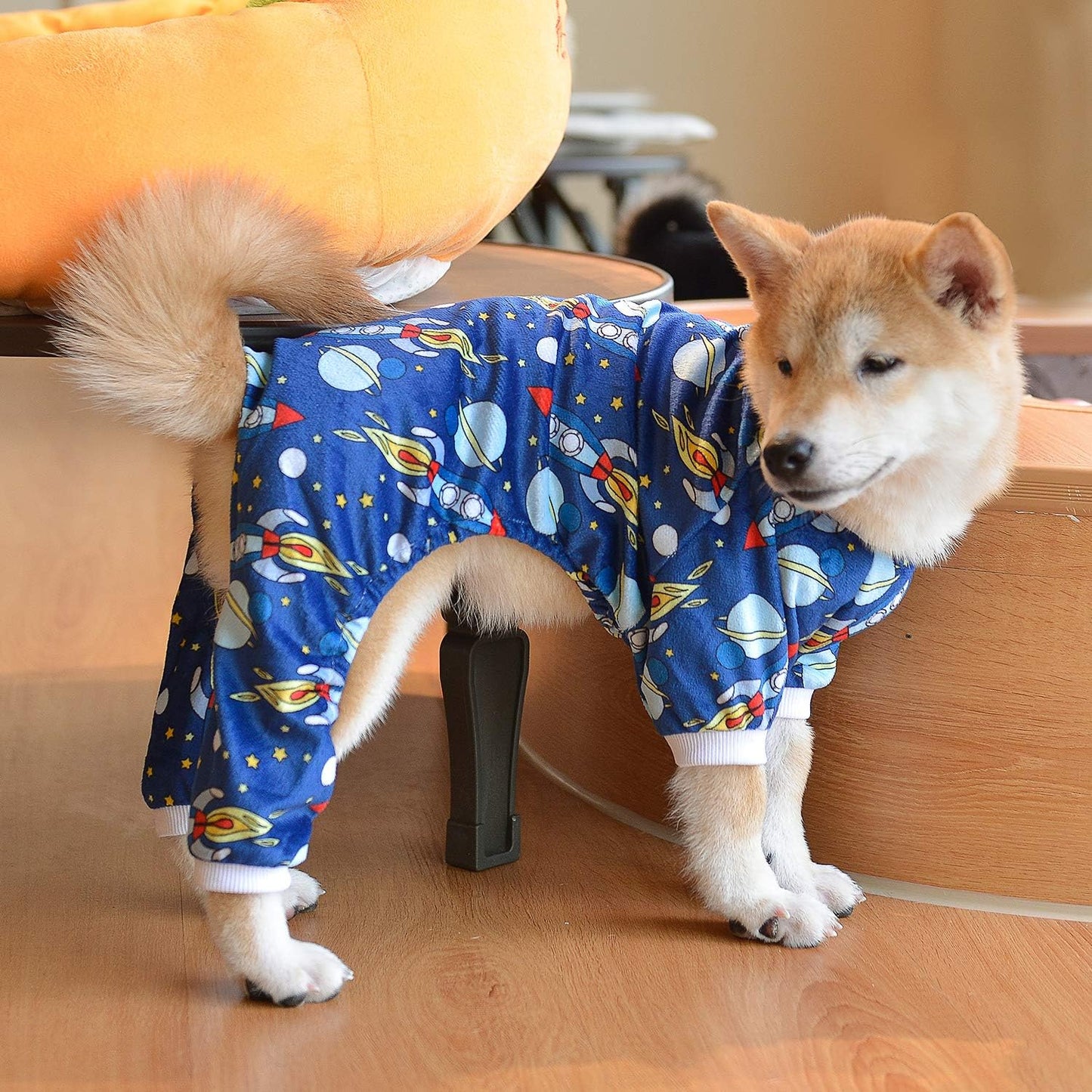 CuteBone Small Dogs Outfit Soft Puppy Onesies Pjs Dog Pajamas Pet Coat Cat Apparel Comfy Doggie Jumpsuit Bodysuit for All Seasons P16L