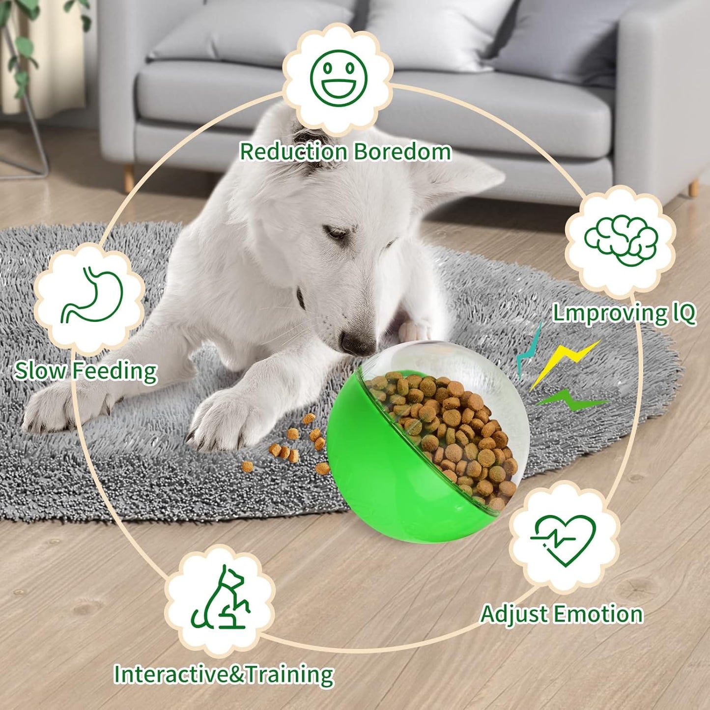 Treat Dispensing Dog Toys - Interactive Puzzle & Slow Feeder Ball for Small, Medium & Large Dogs