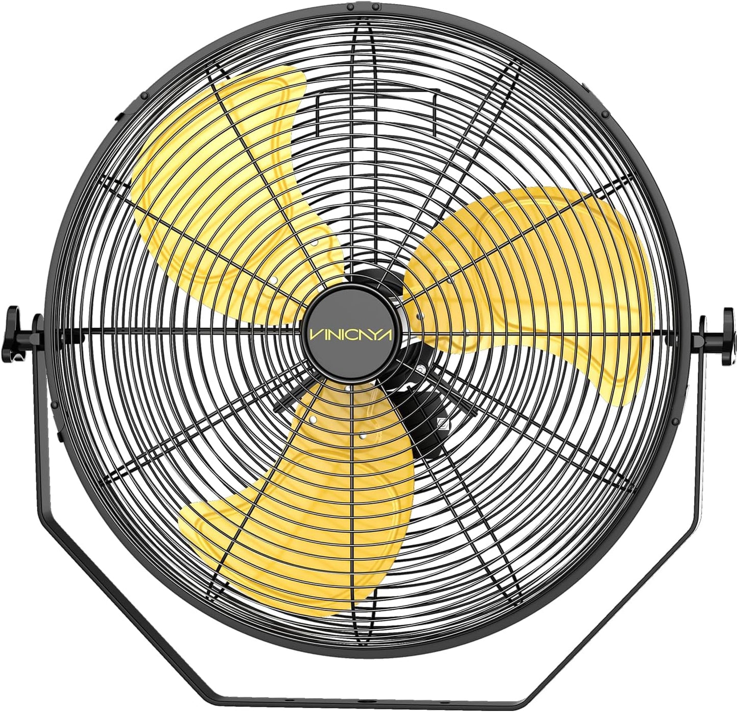 20 Inch Industrial Wall Mount Fan, 5200 CFM Industrial Metal Wall Fans with Poweful Motor, 3 Speed, Heavy Duty Construction Indoor for Warehouse, Workshops, and Garage, UL Listed