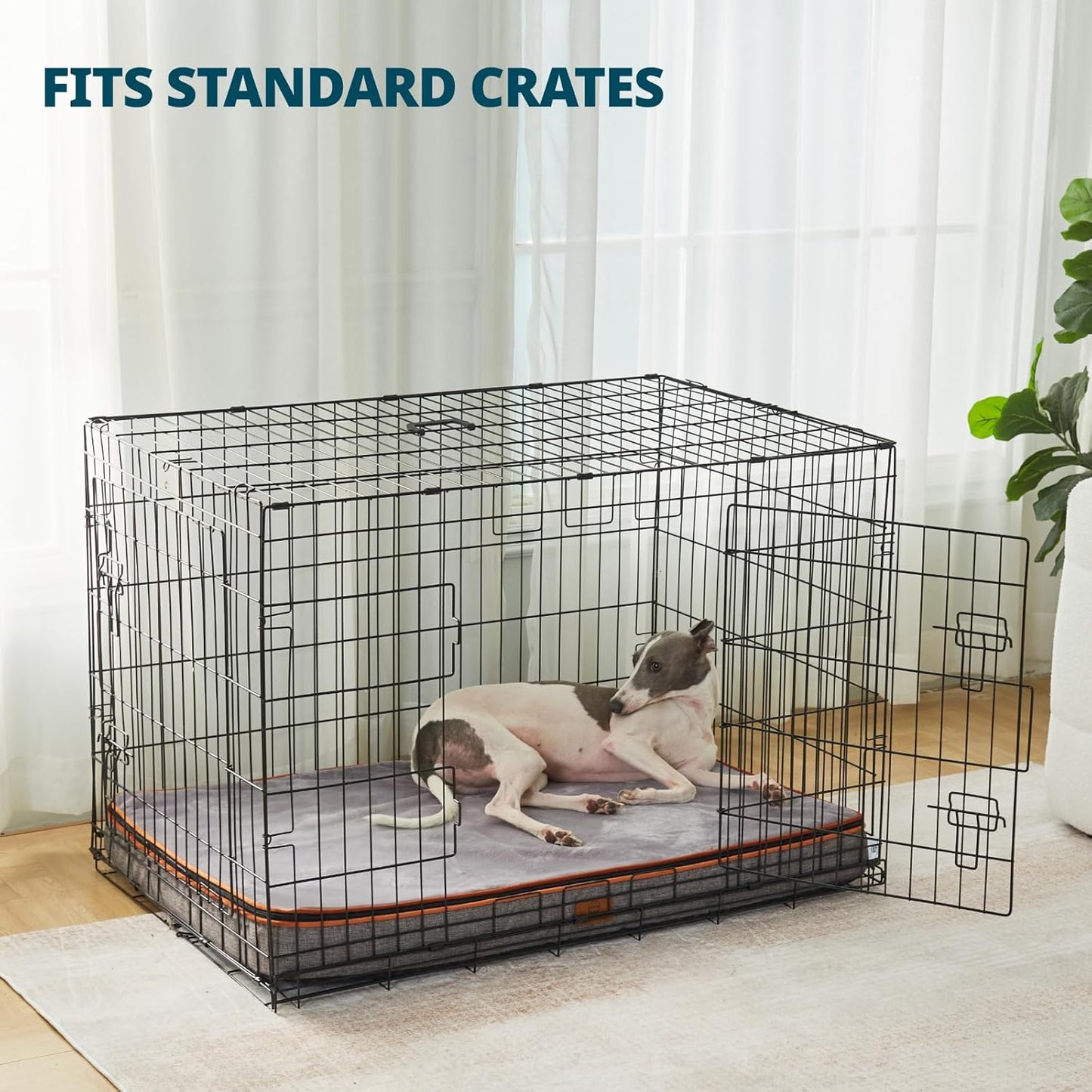 Memory Foam Large Dog Bed - 4” Thick Orthopedic Beds for Large Dogs - Waterproof Dog Bed with Removable Washable Cover & Wrap-Around Zipper - Ultimate Comfort and Easy Maintenance