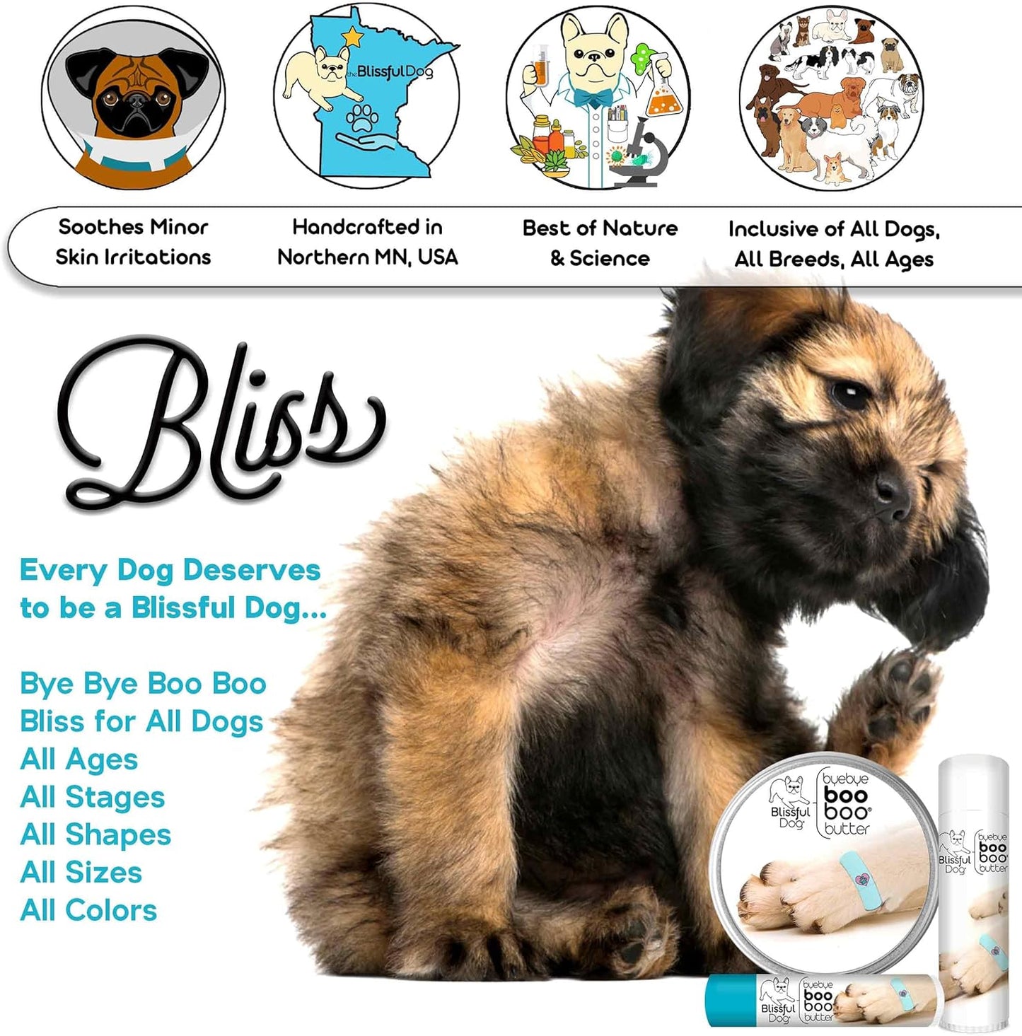 The Blissful Dog Havanese Boo Boo Butter, 0.50-Ounce