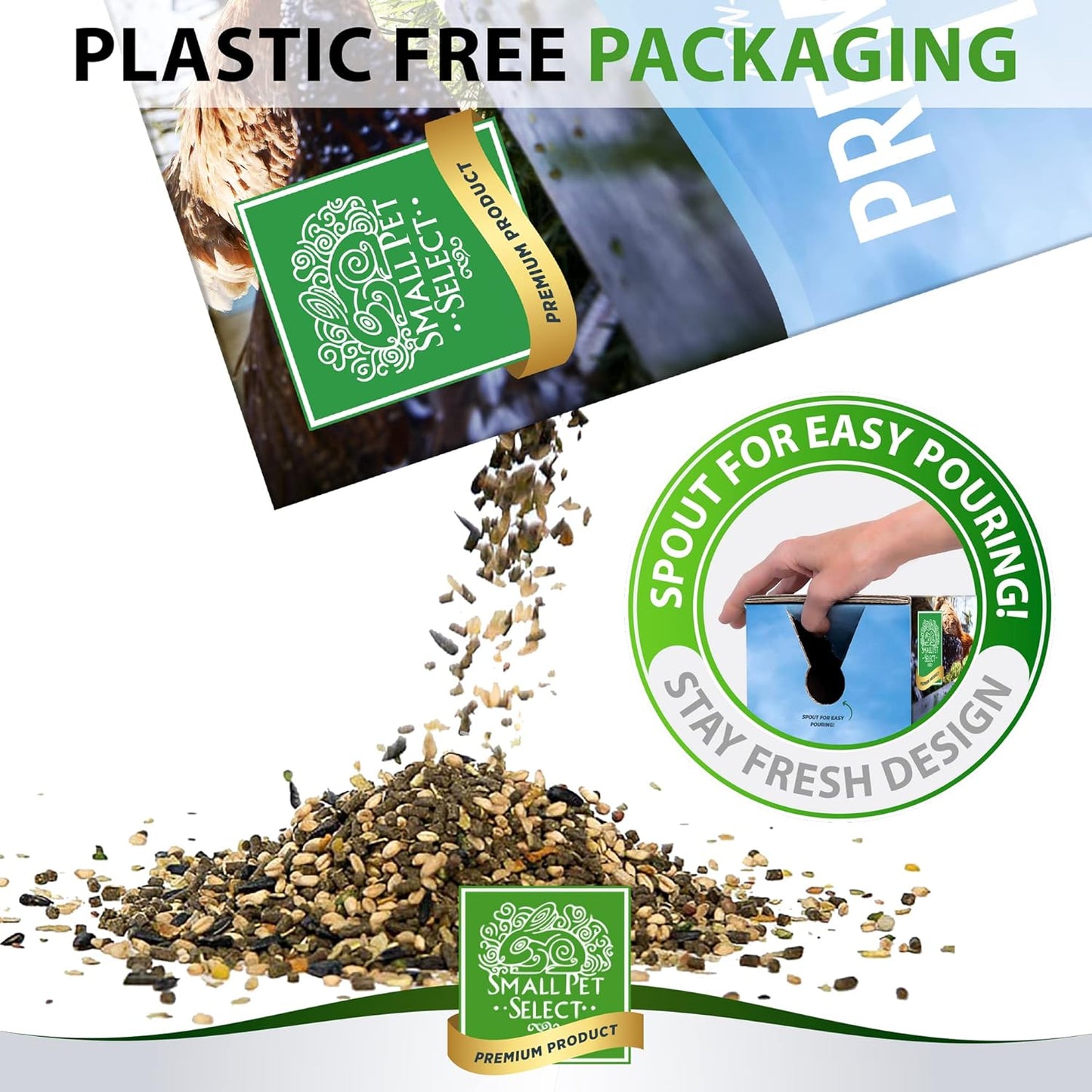 Small Pet Select Chicken Layer Feed Pellets, Food for Chickens and Laying Hens, Poultry and Waterfowl, High Protein and Omega 3, Corn and Soy Free, Non-GMO, 20 lb (2-Pack), 40 lbs Total